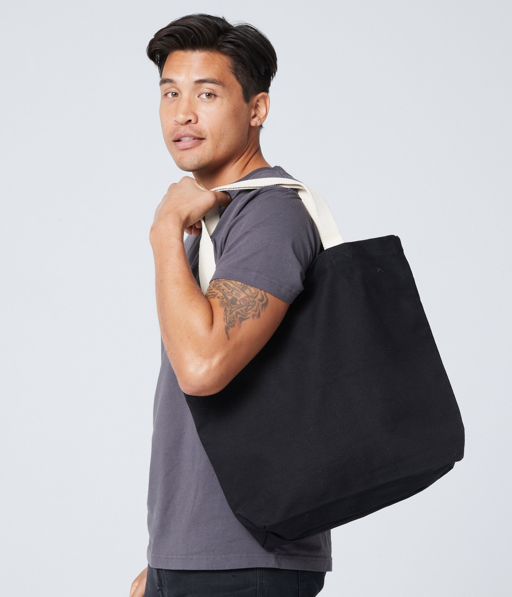 Organic Canvas Tote Bag - Black