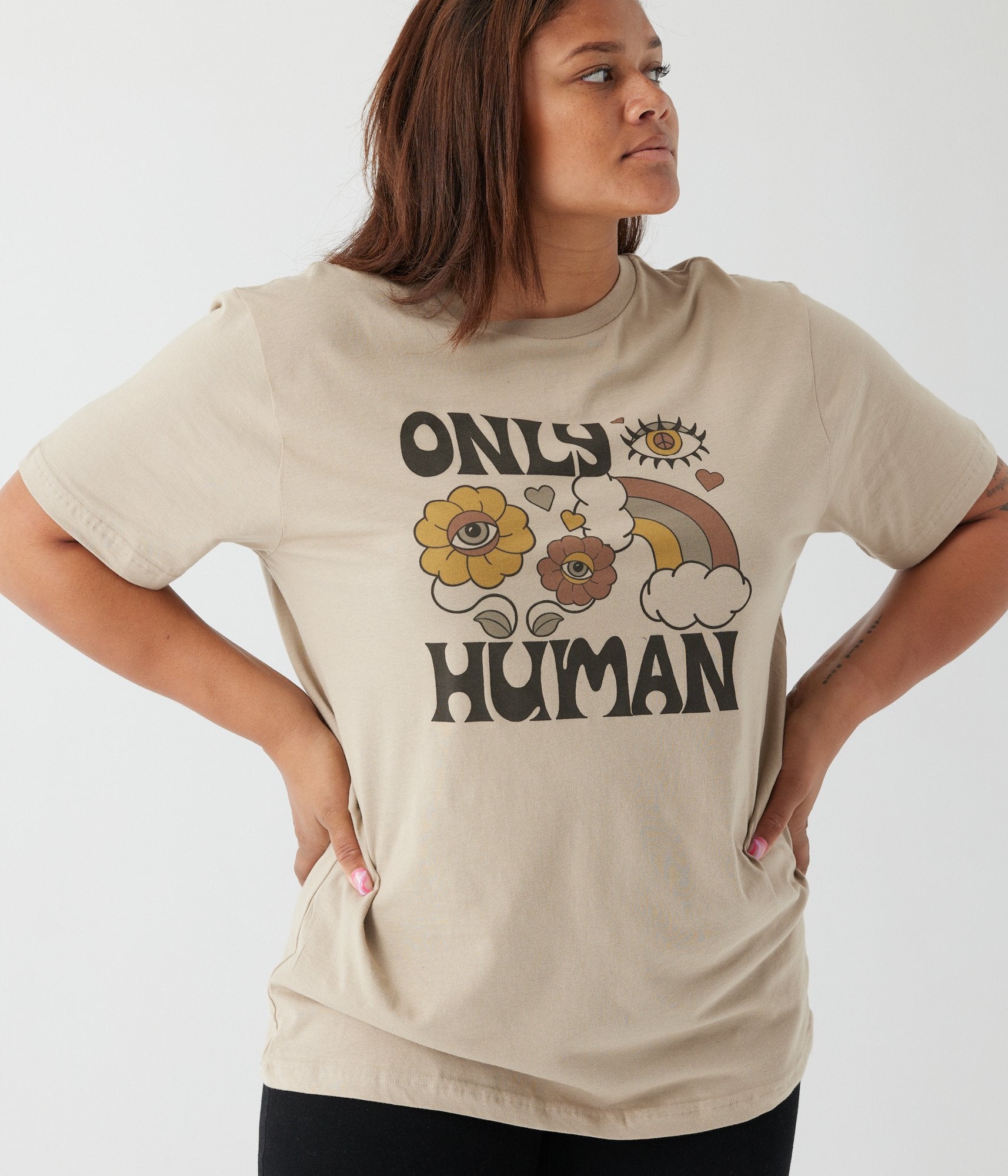 Only Human Tee - Oatmeal