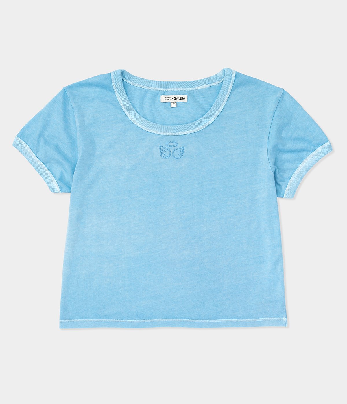 Pastel Cropped Tee - Blue