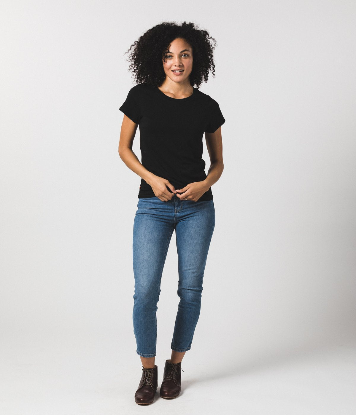 Women's Fitted Crew - Black