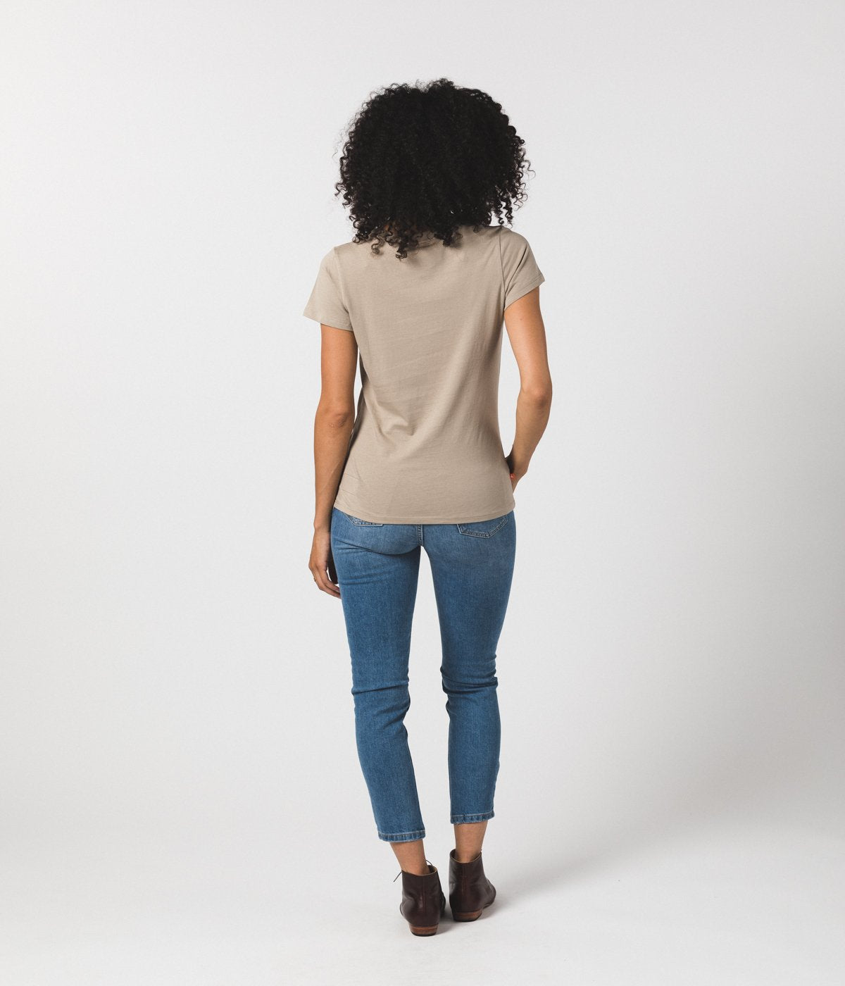 Women's Fitted Crew - Oatmeal