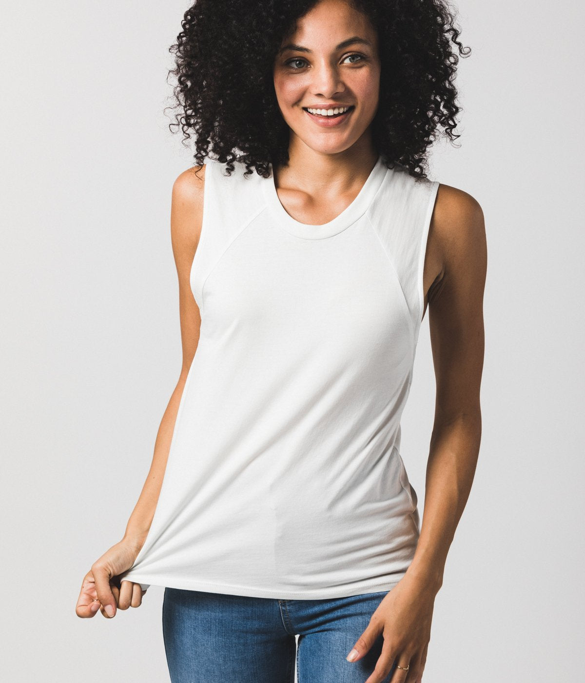 Women's Muscle Tank - White