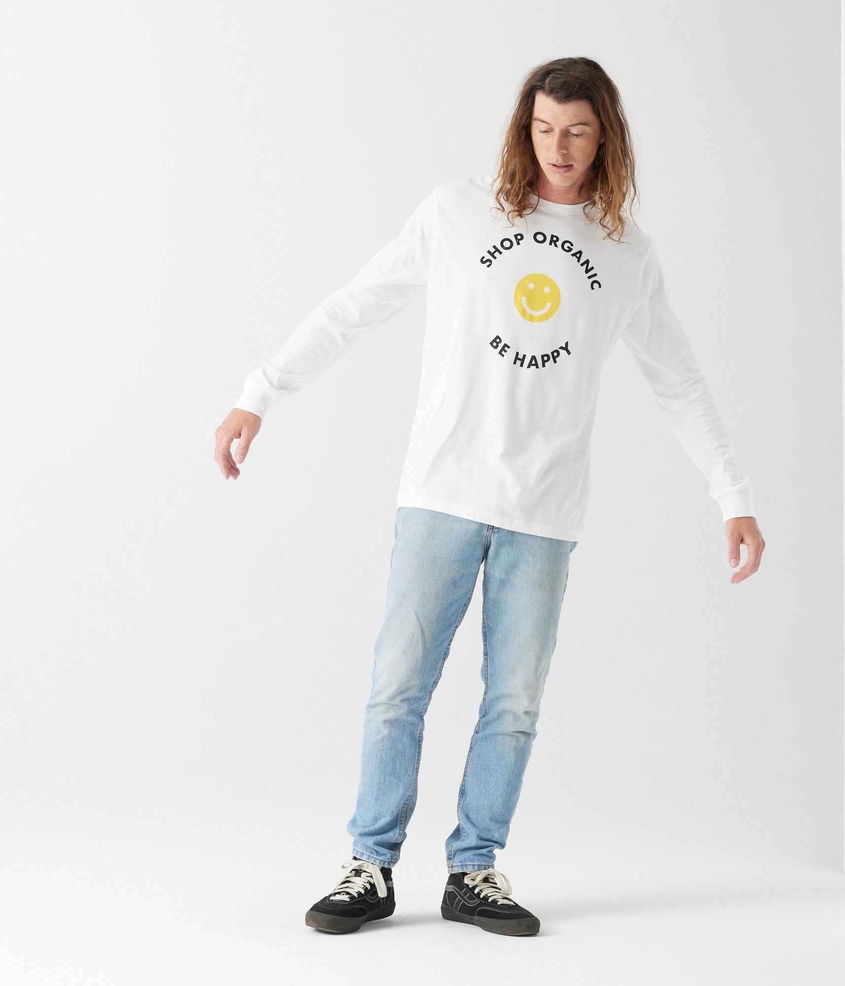 Shop Organic Unisex Long Sleeve Tee - White