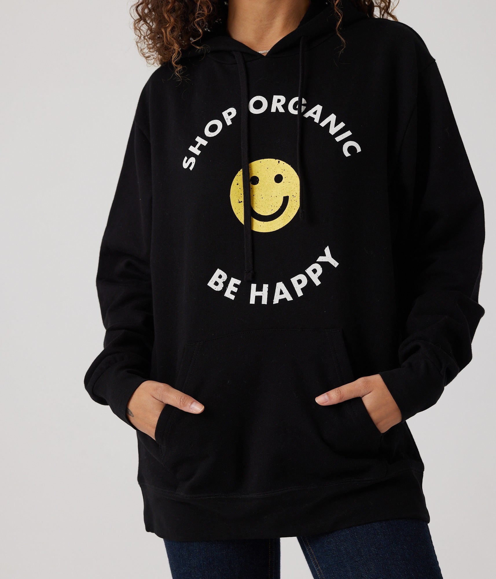 Shop Organic Hoodie - Black