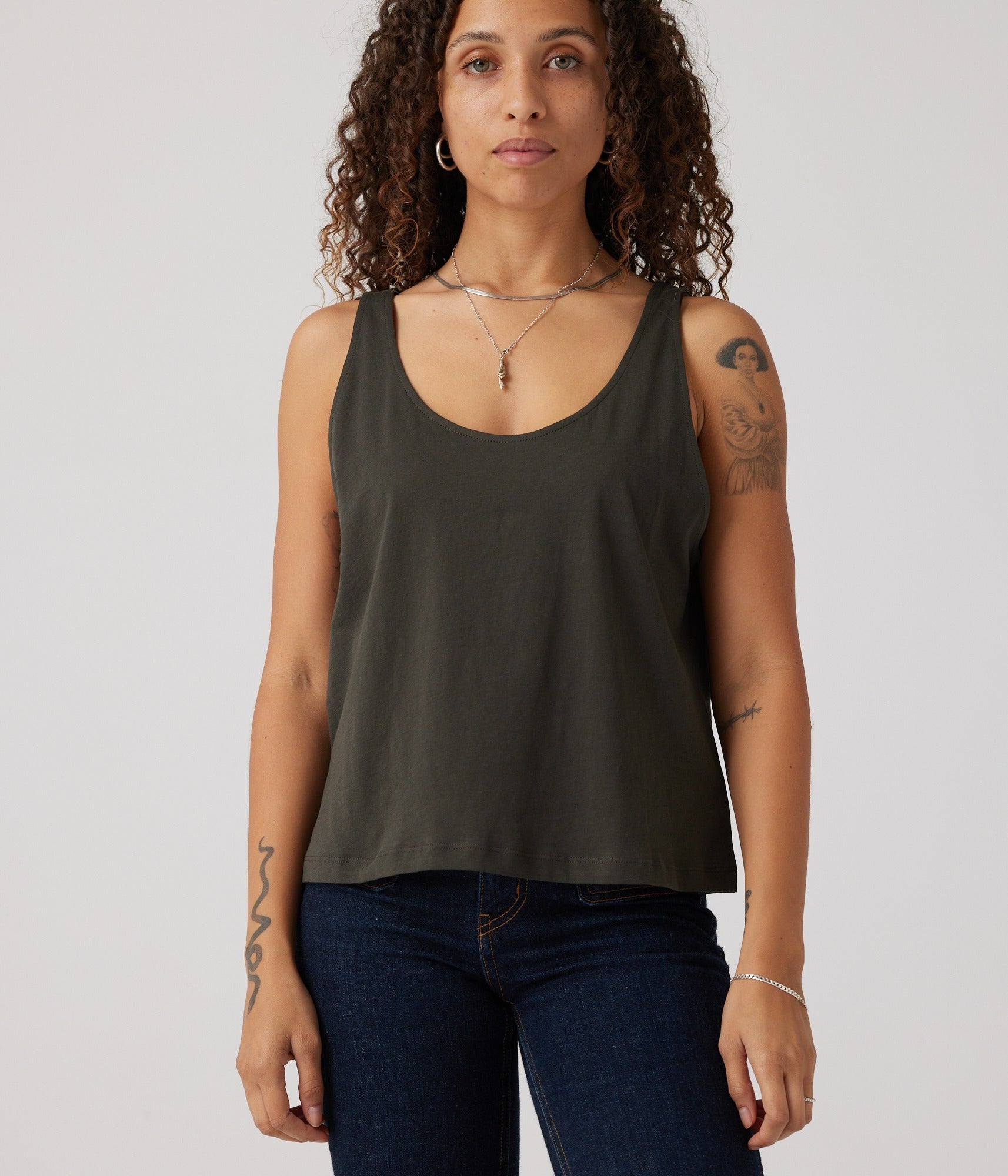 Women's Easy Tank - Washed Black