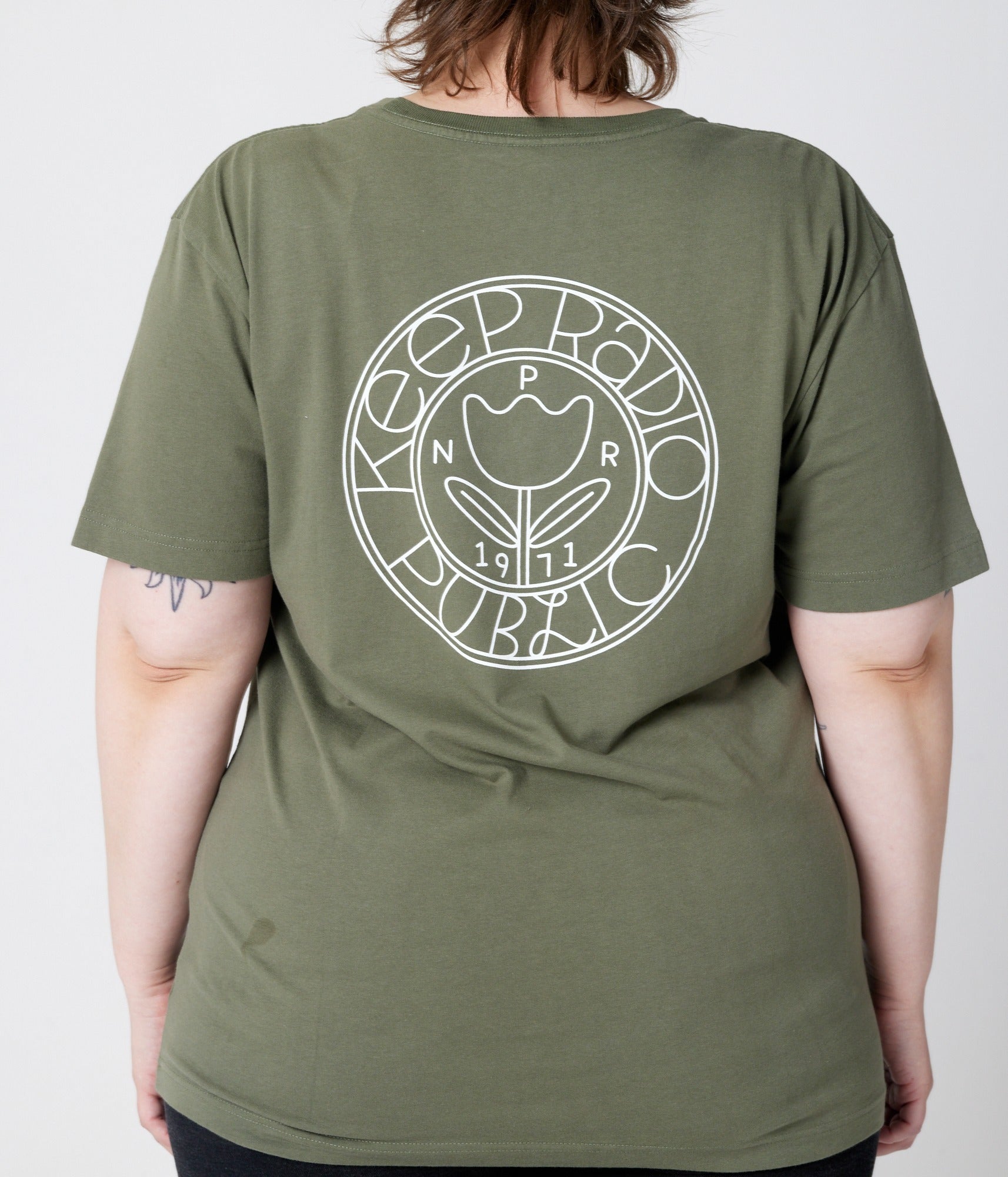 Keep Radio Public Pocket T-Shirt - Army