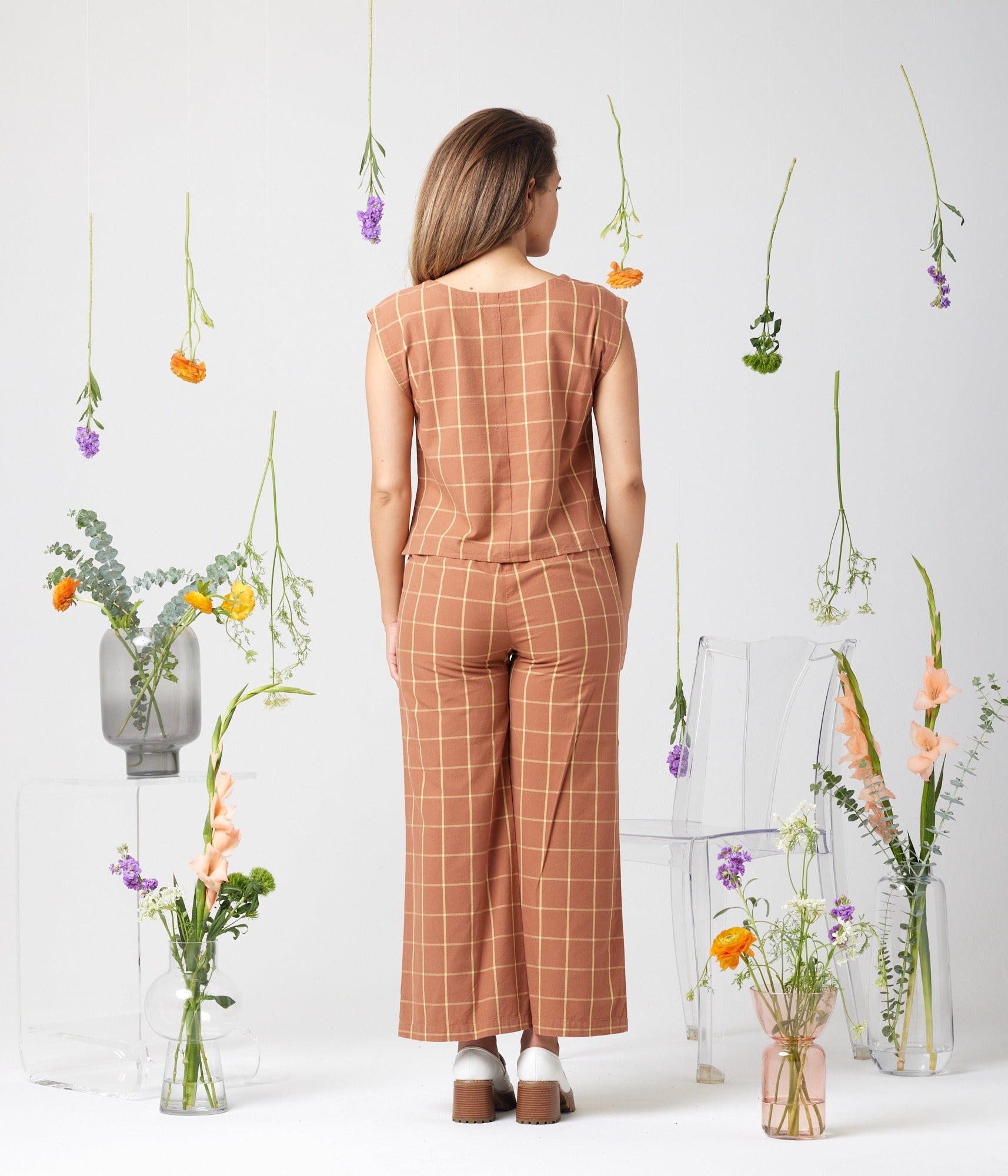 Billie Pant - Walnut Plaid