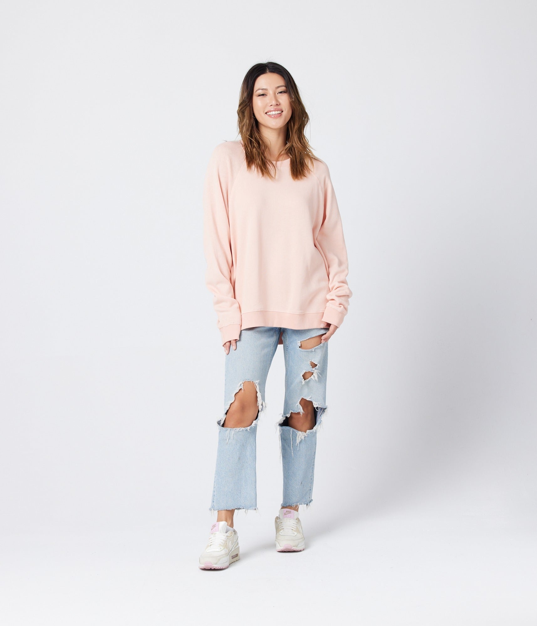 Women's Raglan Sweatshirt - Dusty Rose