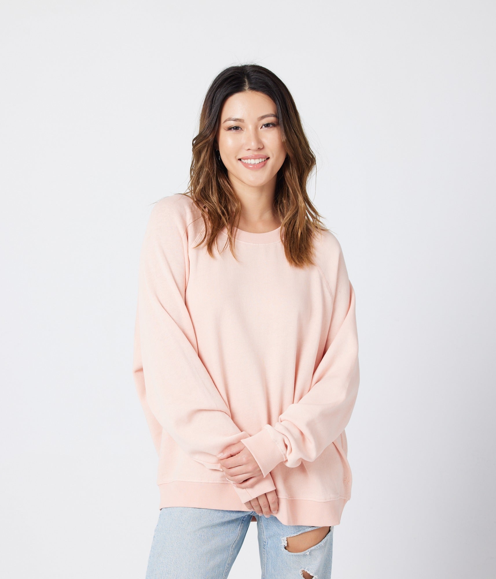 Women's Raglan Sweatshirt - Dusty Rose