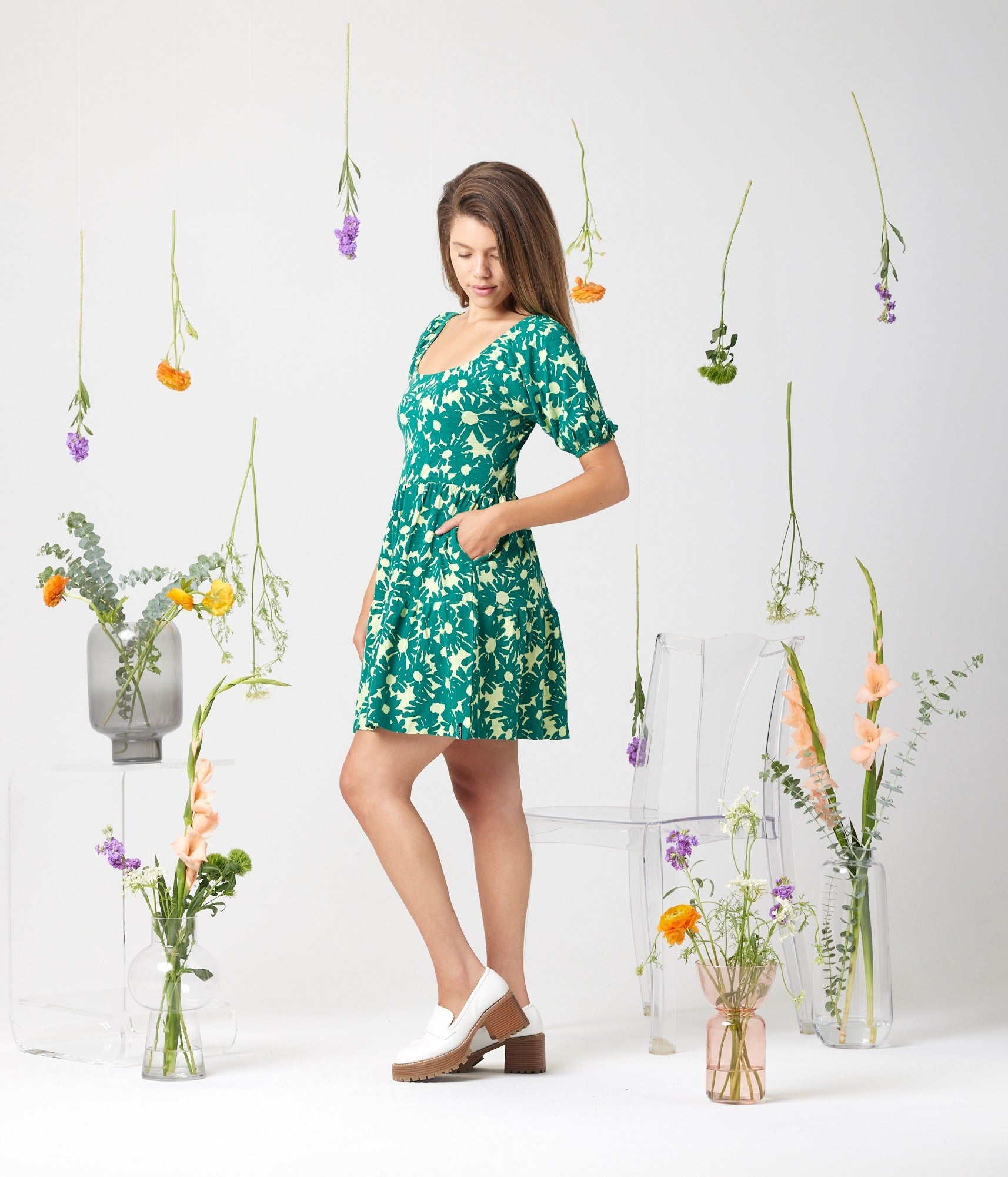 Bowen Dress - Jade Floral