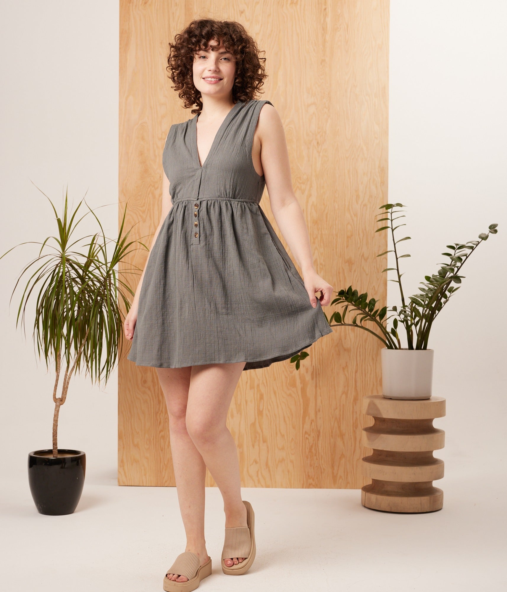 Mika Dress - Charcoal