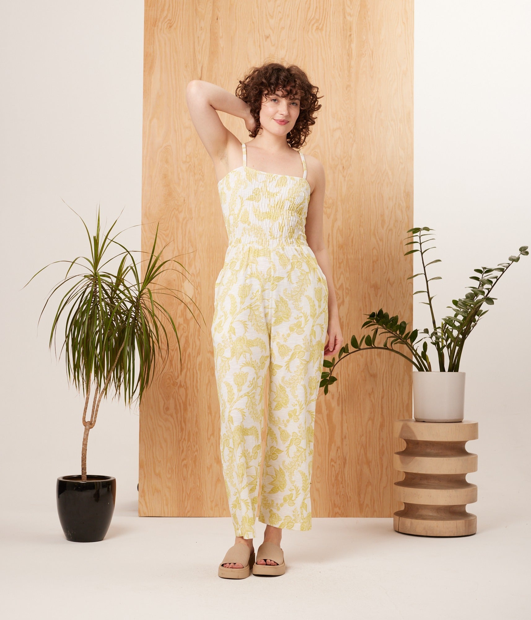 Alchemy Jumpsuit - Chartreuse Toille