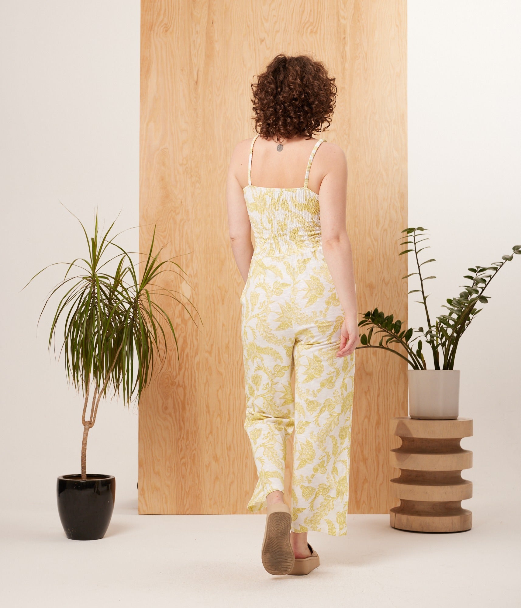 Alchemy Jumpsuit - Chartreuse Toille