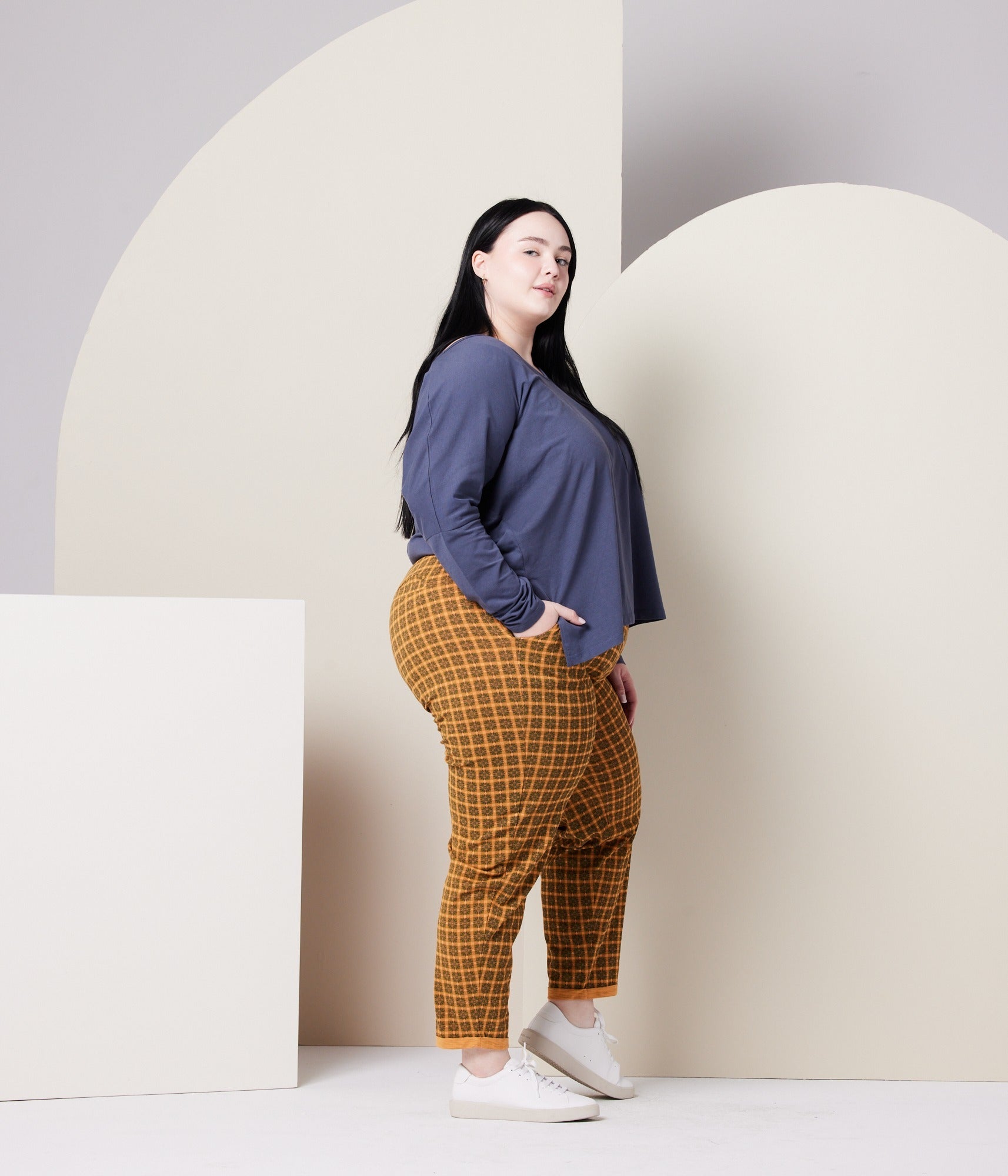 Sequoia Pant - Apricot Plaid