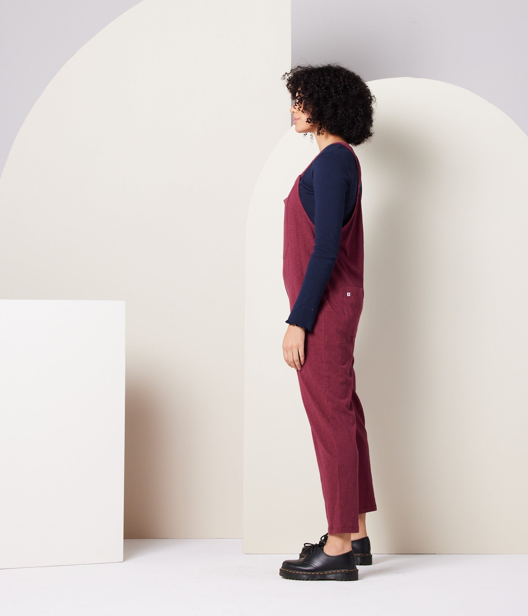 Rhythm Adjustable Overall - Burgundy