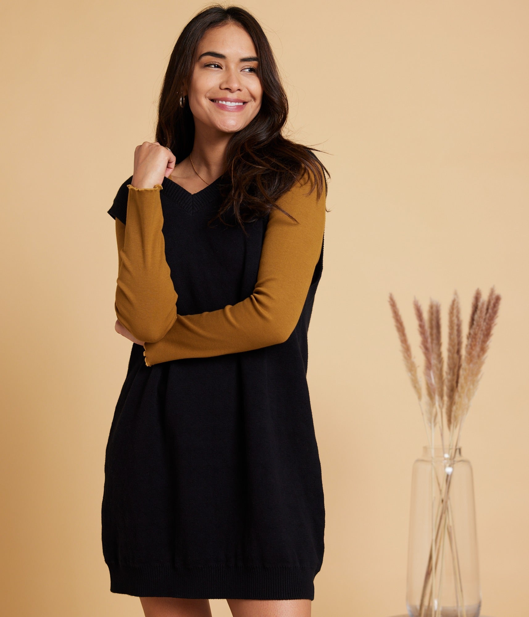 Edna Sweater Dress - Black