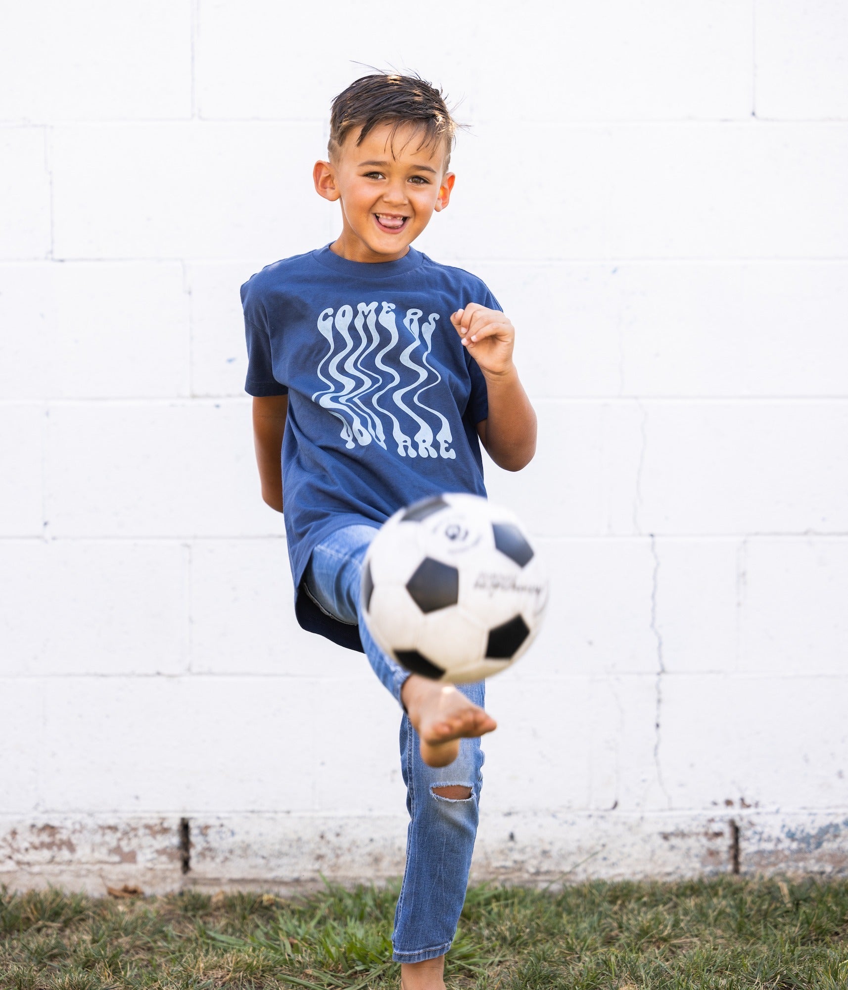 Come As You Are Youth Tee - Navy